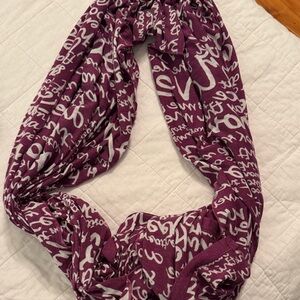 Purple Graphic Print Scarf Lululemon Menifesto Mantra Scarf